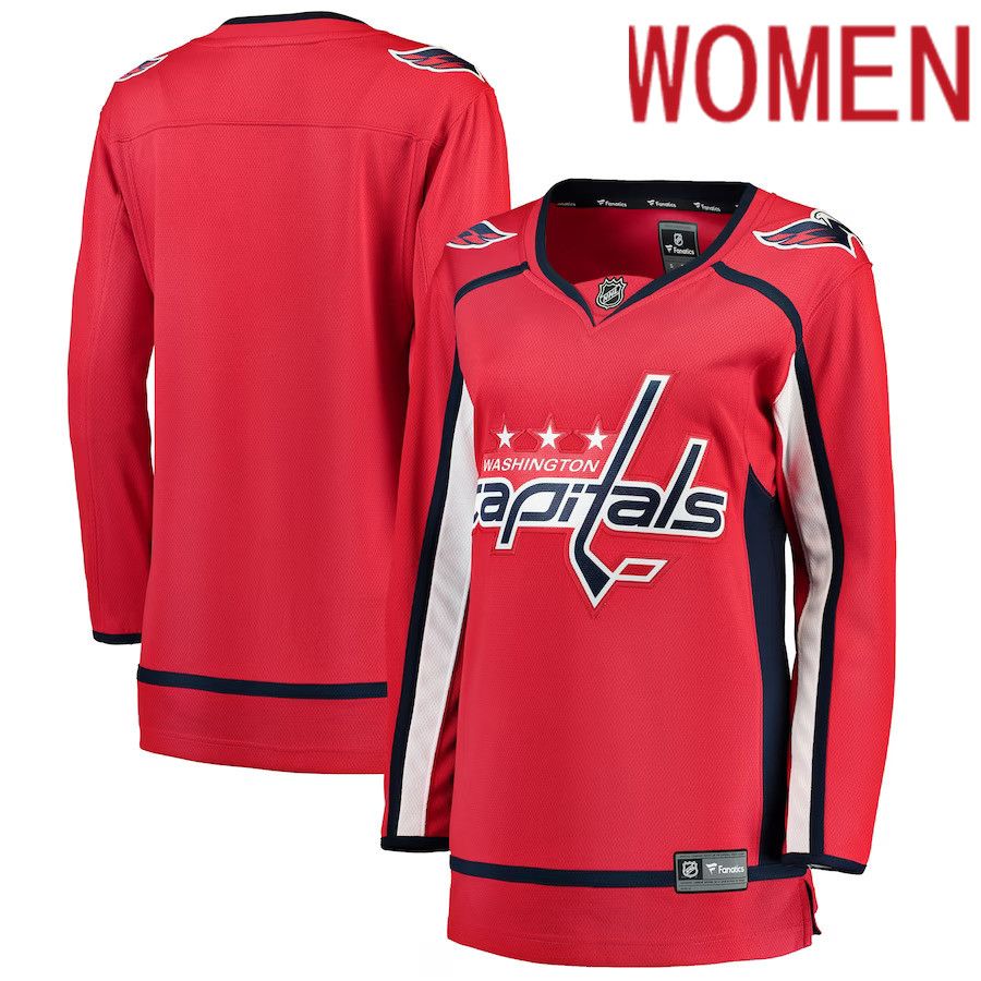 Women Washington Capitals Fanatics Branded Red Breakaway Home NHL Jersey->women nhl jersey->Women Jersey
